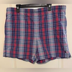 Polo Sport Ralph Lauren Swim Shorts Trunks Men’s Large Plaid Blue Mul…